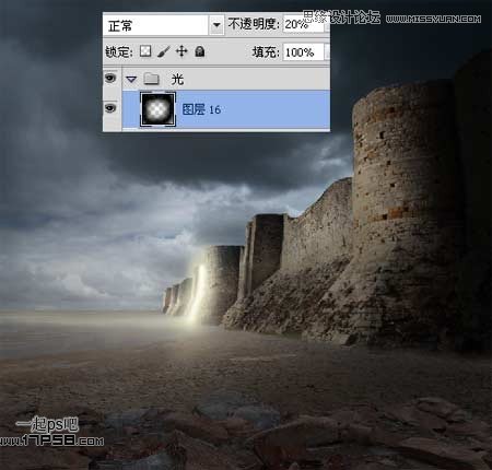 Photoshop合成暗夜光线城堡教程,PS教程,图老师教程网