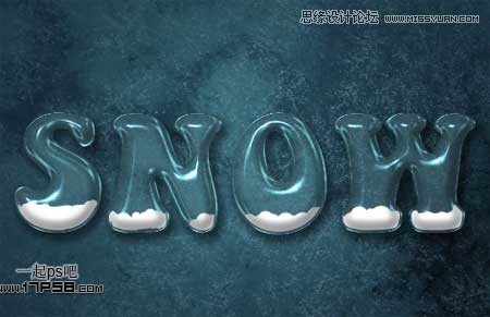 Photoshop制作高光塑料冰雪字教程,PS教程,图老师教程网