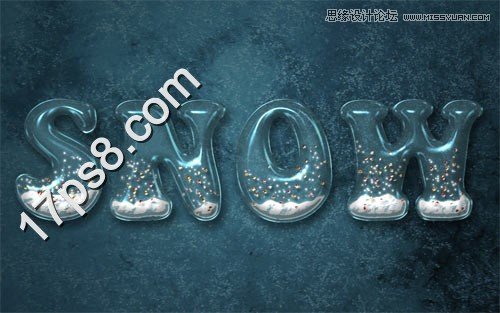 Photoshop制作高光塑料冰雪字教程,PS教程,图老师教程网