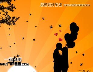 Photoshop制作一张简单的情人节贺卡