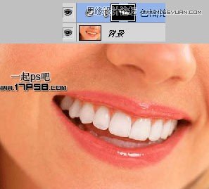 巧用Photoshop给美女美白牙齿教程,PS教程,图老师教程网