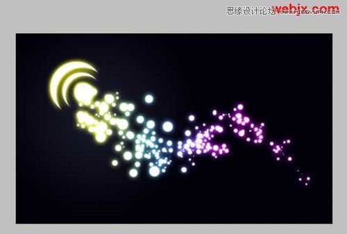 ok Photoshop制作漂亮彩色粒子特效教程