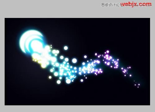 ok Photoshop制作漂亮彩色粒子特效教程