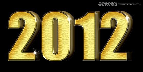 photoshop制作金属质感的2012立体字教程