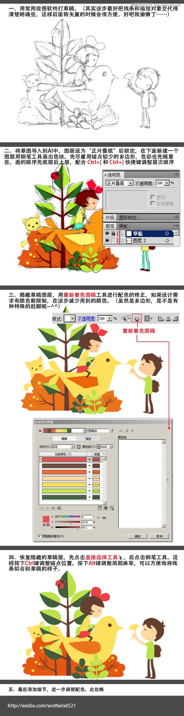 Illustrator绘图的流程和过程简单解析