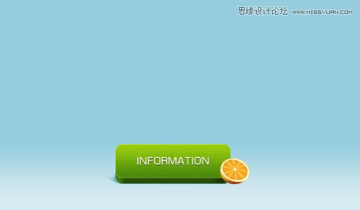 Photoshop绘制清新绿色立体桔子按钮,PS教程,图老师教程网