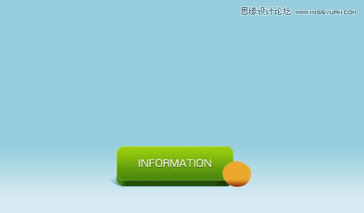 Photoshop绘制清新绿色立体桔子按钮,PS教程,图老师教程网