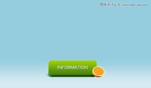 Photoshop绘制清新绿色立体桔子按钮,PS教程,图老师教程网