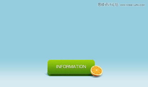Photoshop绘制清新绿色立体桔子按钮,PS教程,图老师教程网