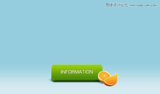 Photoshop绘制清新绿色立体桔子按钮,PS教程,图老师教程网