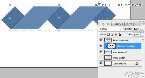 Photoshop设计创意折纸效果LOGO图标教程,PS教程,图老师教程网