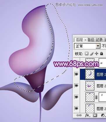 Photoshop绘制漂亮的紫色立体花朵教程,PS教程,图老师教程网