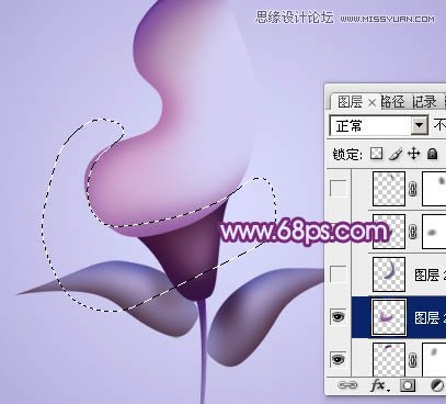 Photoshop绘制漂亮的紫色立体花朵教程,PS教程,图老师教程网