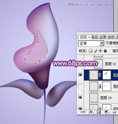 Photoshop绘制漂亮的紫色立体花朵教程,PS教程,图老师教程网