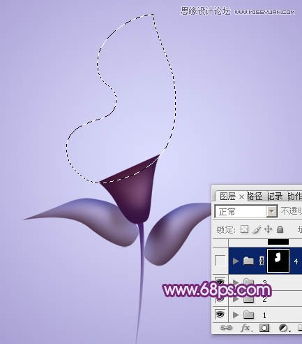 Photoshop绘制漂亮的紫色立体花朵教程,PS教程,图老师教程网