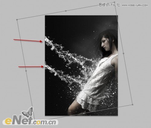 Photoshop给美女图片增加超酷的动感水珠,PS教程,图老师教程网