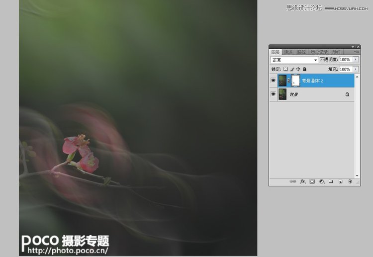 Photoshop设计绚丽的光线花枝背景效果,PS教程,图老师教程网
