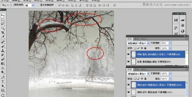 Photoshop调出冬季里很有意境的雪景效果,PS教程,图老师教程网