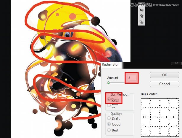Photoshop使用液化滤镜制作艺术插画效果,PS教程,图老师教程网