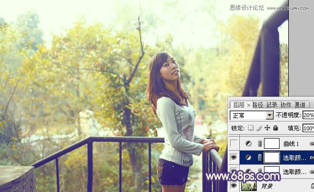 Photoshop调出外景人物图片柔和的阳光效果,PS教程,图老师教程网