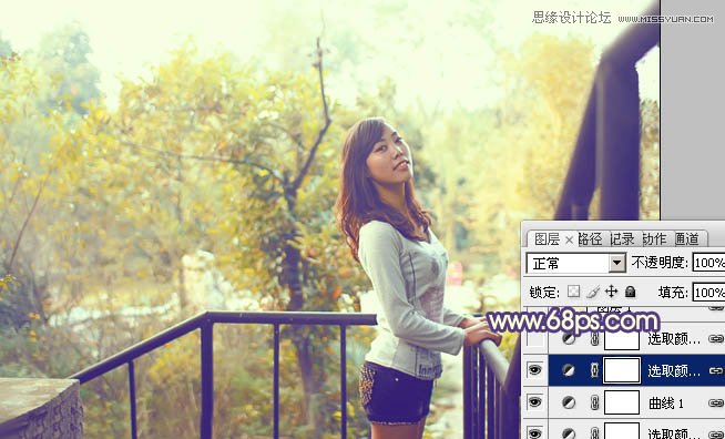 Photoshop调出外景人物图片柔和的阳光效果,PS教程,图老师教程网