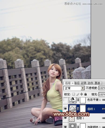 Photoshop调出外景美女柔和的暖色效果,PS教程,图老师教程网