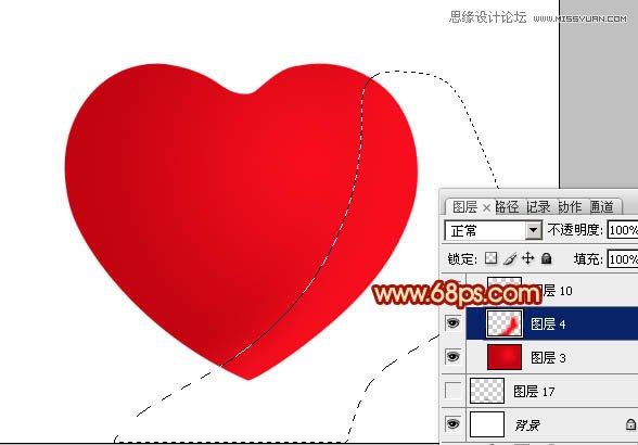 Photoshop制作光滑的红色立体心形教程,PS教程,图老师教程网