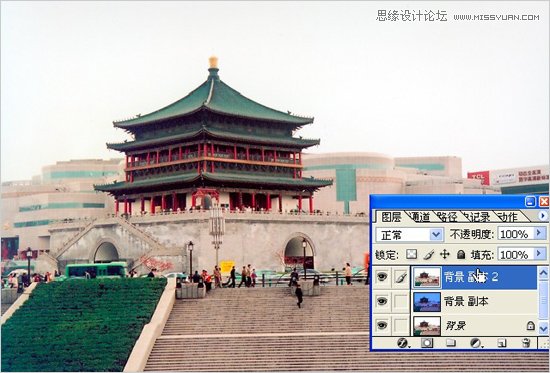 Photoshop两种方法给灰暗外景照片换天空教程,PS教程,图老师教程网