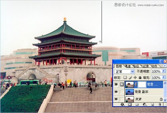 Photoshop两种方法给灰暗外景照片换天空教程,PS教程,图老师教程网
