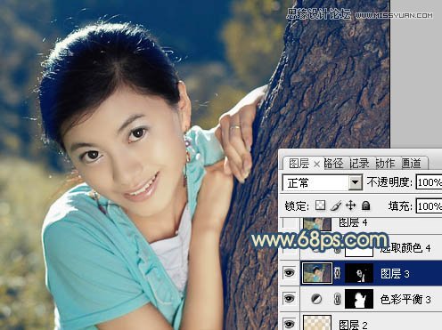 Photoshop调出外景漂亮MM通透的人物肤色效果,PS教程,图老师教程网