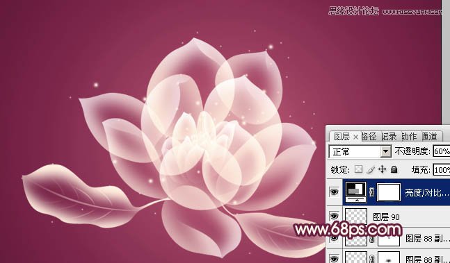 Photoshop制作半透明的光影花朵教程,PS教程,图老师教程网