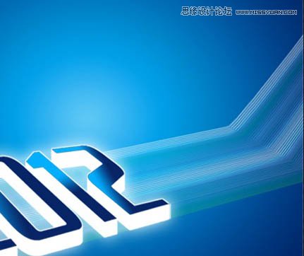 Photoshop制作简单的蓝色光影立体字教程,PS教程,图老师教程网