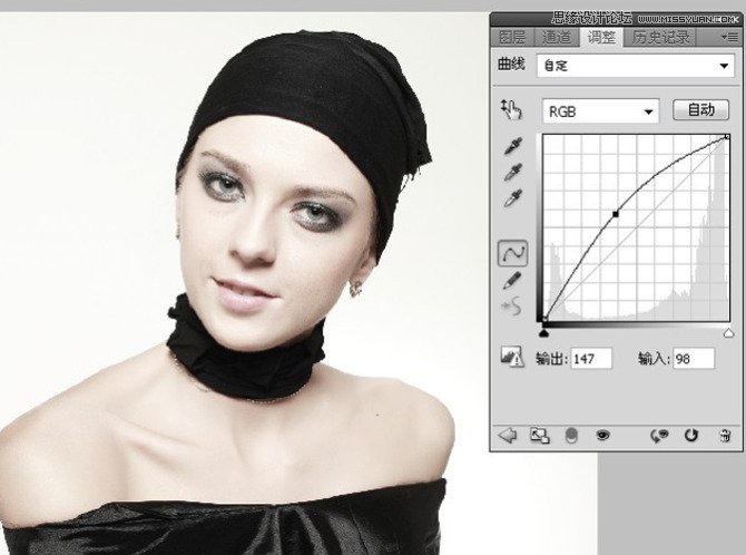 Photoshop使用双曲线技法给人像磨皮,PS教程,图老师教程网