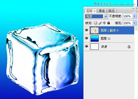 Photoshop巧用滤镜制作出清凉的冰块效果,PS教程,图老师教程网