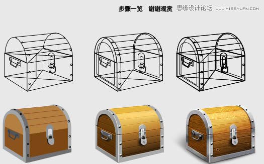 Photoshop制作一个古典的小木箱实例教程,PS教程,图老师教程网