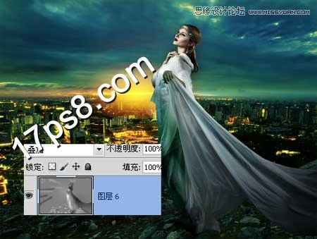 Photoshop合成城市上空思春的女神教程,PS教程,图老师教程网
