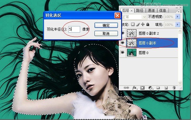 Photoshop巧用抽出滤镜给散落的头发抠图,PS教程,图老师教程网