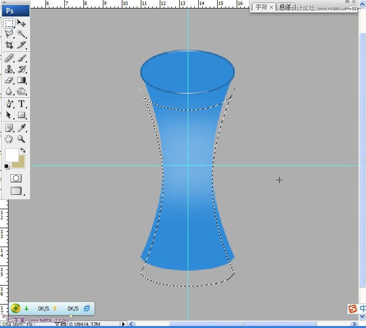 Photoshop简单绘制玻璃花瓶教程,PS教程,图老师教程网