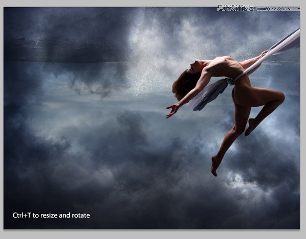 Photoshop合成在空中飞舞的天使舞者,PS教程,图老师教程网