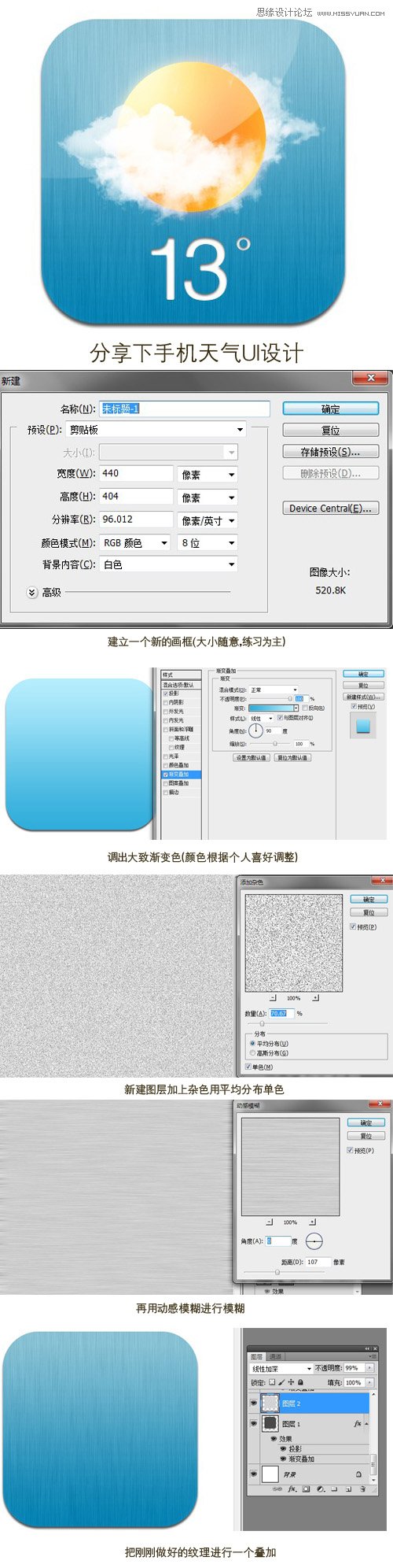 Photoshop简单设计手机天气UI图标教程,PS教程,图老师教程网