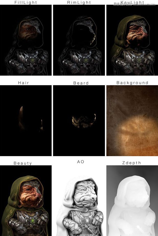3DMAX制作身穿盔甲的外星人教程