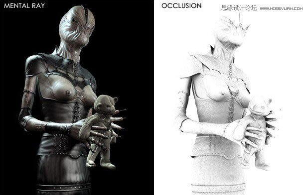 3DMAX制作手拿外星布娃娃的外星人教程