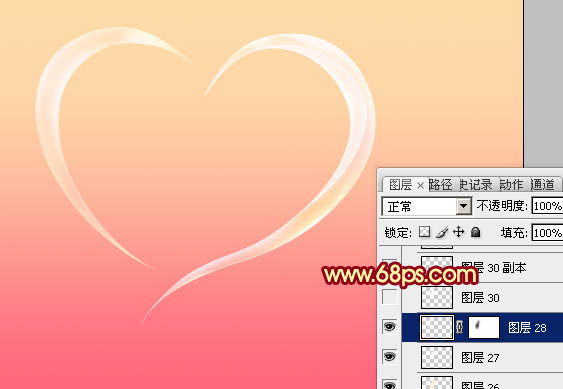 Photoshop制作晶莹剔透的高光心形教程,PS教程,图老师教程网