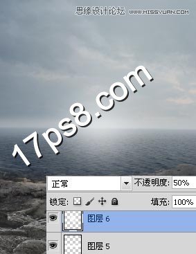 Photoshop合成海边魔法光束场景,PS教程,图老师教程网