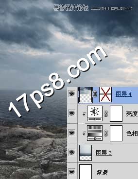 Photoshop合成海边魔法光束场景,PS教程,图老师教程网