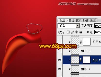 Photoshop制作飘逸的红绸缎教程,PS教程,图老师教程网