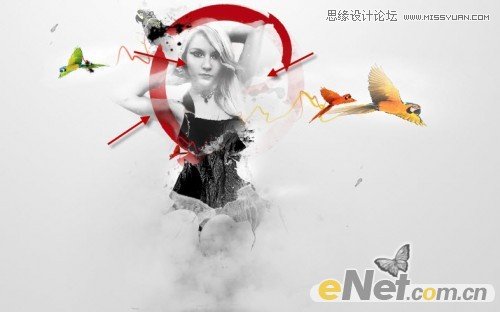 Photoshop打造梦幻光影效果的美女海报教程,PS教程,图老师教程网