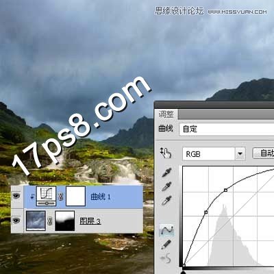 Photoshop合成野外小溪加瀑布教程,PS教程,图老师教程网