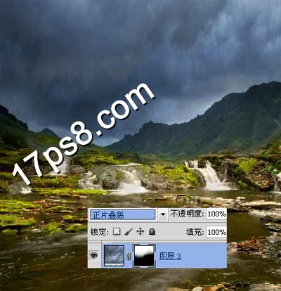 Photoshop合成野外小溪加瀑布教程,PS教程,图老师教程网