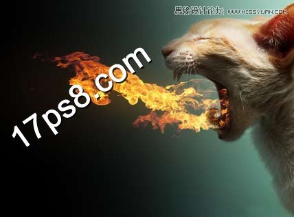 Photoshop合成生化异形喷火猫教程